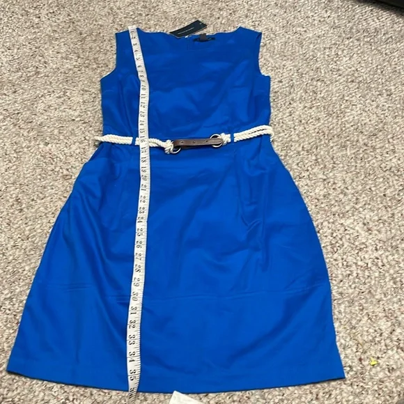 Tommy Hilfiger Blue Dress with White Belt - Picture 8 of 10